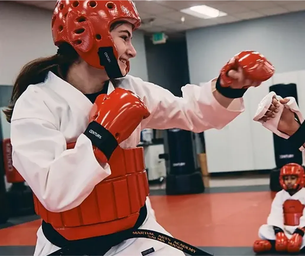 Image of an excited Martial arts On Me gift card recipient. Their thank you note is below.